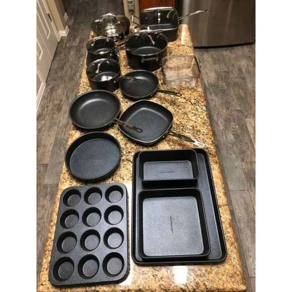 Granitestone 20 Pc Complete Pots and Pans Set Non Stick, Cookware Set with Deep - Picture 5 of 12